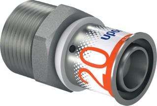 Uponor - S-Press PLUS Fitting met 2 aansluitingen Fitting S+Puntstk 20Xr3/4