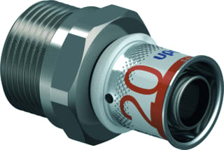 Uponor - S-Press PLUS Fitting met 2 aansluitingen Fitting S+Kopaan 20Xr22Mm