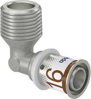 Uponor - S-Press PLUS Fitting met 2 aansluitingen Fitting S+Knie Bu 16Xr1/2