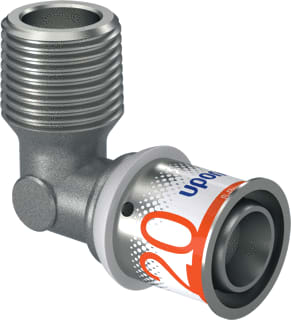 Uponor - S-Press PLUS Fitting met 2 aansluitingen Fitting S+Knie Bu 20Xr1/2