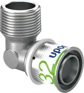 Uponor - S-Press PLUS Fitting met 2 aansluitingen Fitting S+Knie Bu 32Xr1