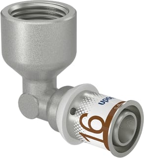 Uponor - S-Press PLUS Fitting met 2 aansluitingen Fitting S+Knie Bi 16Xr1/2