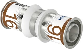 Uponor - S-Press PLUS Fitting met 2 aansluitingen Fitting S+Koppeling 16X16