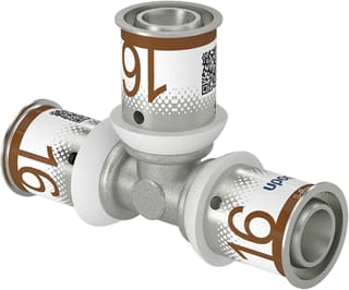 Uponor - S-Press PLUS Fitting met 3 aansluitingen S-Prss Plus T-St 16-16-16
