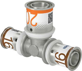 Uponor - S-Press PLUS Fitting met 3 aansluitingen S-Prss Plus T-St 16-20-16