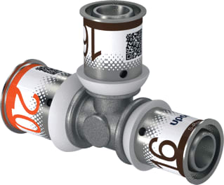 Uponor - S-Press PLUS Fitting met 3 aansluitingen S-Prss Plus T-St 20-16-16