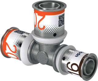 Uponor - S-Press PLUS Fitting met 3 aansluitingen S-Prss Plus T-St 20-20-16