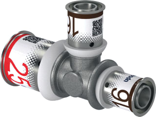 Uponor - S-Press PLUS Fitting met 3 aansluitingen S-Prss Plus T-St 25-16-16