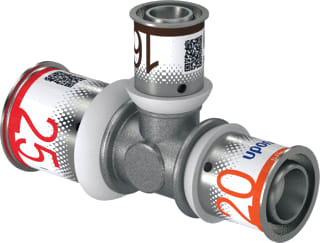 Uponor - S-Press PLUS Fitting met 3 aansluitingen S-Prss Plus T-St 25-16-20