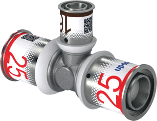 Uponor - S-Press PLUS Fitting met 3 aansluitingen S-Prss Plus T-St 25-16-25