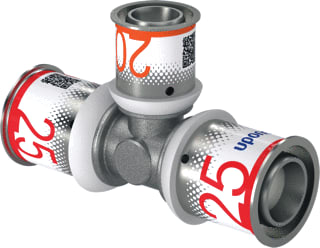 Uponor - S-Press PLUS Fitting met 3 aansluitingen S-Prss Plus T-St 25-20-25