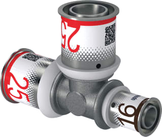 Uponor - S-Press PLUS Fitting met 3 aansluitingen S-Prss Plus T-St 25-25-16