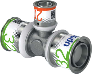 Uponor - S-Press PLUS Fitting met 3 aansluitingen S-Prss Plus T-St 32-20-32