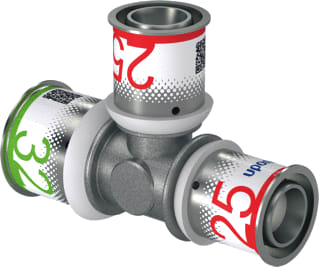 Uponor - S-Press PLUS Fitting met 3 aansluitingen S-Prss Plus T-St 32-25-25