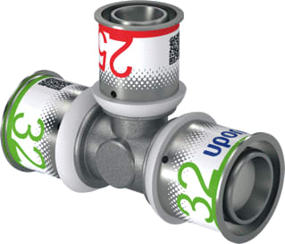 Uponor - S-Press PLUS Fitting met 3 aansluitingen S-Prss Plus T-St 32-25-32
