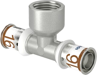 Uponor - S-Press PLUS Fitting met 3 aansluitingen S-Pr Pl T-St Bnn 16-Rp1/2
