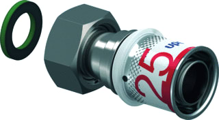 Uponor - S-Press PLUS Fitting met 2 aansluitingen Fitting S+Schrkop 25Xg3/4