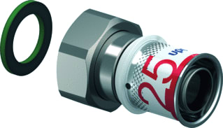 Uponor - S-Press PLUS Fitting met 2 aansluitingen Fitting S+Schrkop 25Xg1