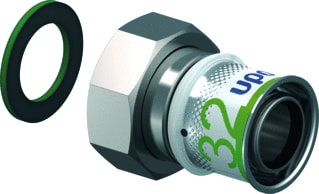 Uponor - S-Press PLUS Fitting met 2 aansluitingen Fitting S+Schrkop