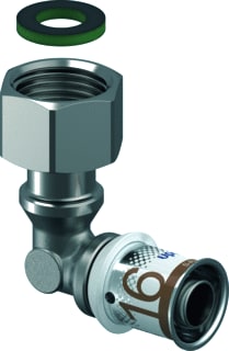 Uponor - S-Press PLUS Fitting met 2 aansluitingen Fitting S+Kniekop 16Xg1/2