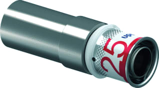 Uponor - S-Press PLUS Fitting met 2 aansluitingen Overgang Kpr/Rvs 25-28Cu