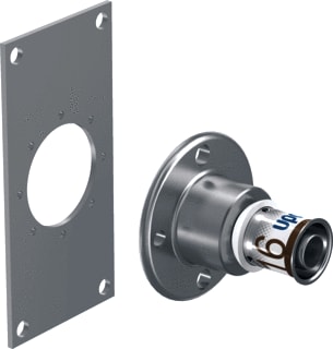 Uponor - S-Press PLUS Smart Aqua Muurplaat Smaq Wnddrvr Rcht 16-G1/2