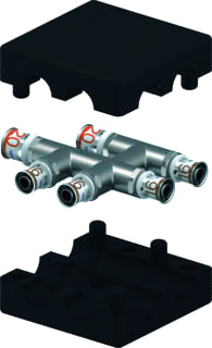Uponor - S-Press PLUS Smart Radi Fitting met 6 aansluitingen Kruisfit Geiso 20-16-16