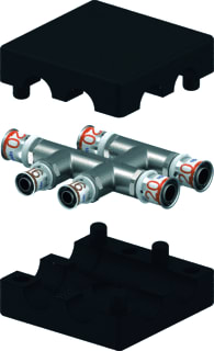 Uponor - S-Press PLUS Smart Radi Fitting met 6 aansluitingen kruisfit geiso 20-16-20