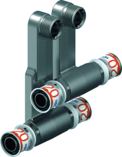Uponor - S-Press PLUS Smart Base Fitting met 6 aansluitingen plintaansl 20-g1/2"mt-20