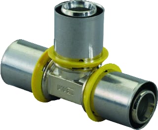 Uponor - GAS Press Fitting met 3 aansluitingen Gas-Press T-Stuk 20-20-20