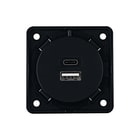 Hager Berker - Usb-voeding usb-a+c 3a/230v antraciet mat