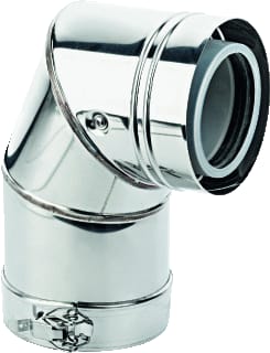 Burgerhout - Concentr. RGA/LTV hulpstuk 2 aansl. Bocht 90 /Rvs 80 / 125