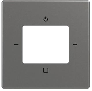 ABB Busch-Jaeger - Pure Stainless Steel Bed.element / centr.pl. schakelmat. Cpl Dig Radio Pure-Rvs