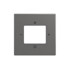 ABB Busch-Jaeger - Pure Stainless Steel Bed.element / centr.pl. schakelmat. Cpl Dig Radio Pure-Rvs