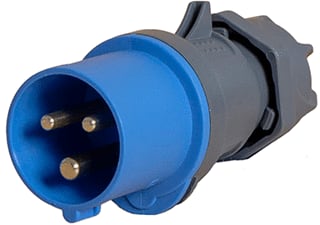 Power - CEE-contactstop Stekker 3-P16A Bl Ip44