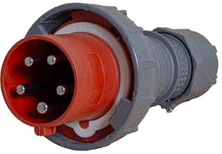 Power - CEE-contactstop Stekker 5-P63A Rd Ip67