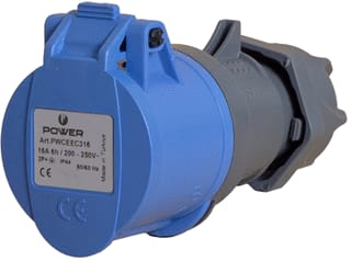 Power - CEE-koppelcontactstop Contrast. 3-P16A Bl Ip44