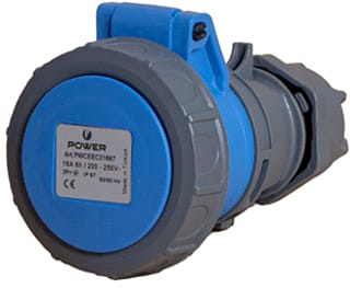 Power - CEE-koppelcontactstop Contrast. 3-P16A Bl Ip67