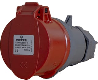 Power - CEE-koppelcontactstop Contrast. 5-P16A Rd Ip44