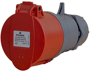 Power - CEE-koppelcontactstop Contrast. 5-P32A Rd Ip44