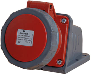 Power - CEE-wandcontactdoos Opb. Wcd 5-P 16A Rd Ip67