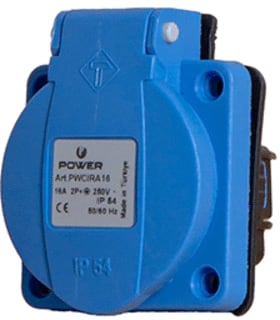 Power - SOLID CEE-wandcontactdoos Ctd Geaardinbouw Bl