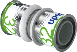 Uponor - S-Press PLUS Fitting met 2 aansluitingen Fitt2 Dn25 32Mm 34.5Mm
