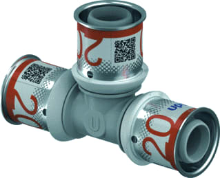 Uponor - S-Press PLUS Fitting met 3 aansluitingen Fitt3 Dn15 20Mm 37Mm