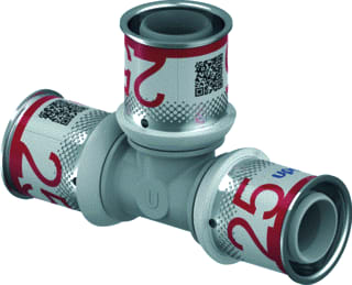 Uponor - S-Press PLUS Fitting met 3 aansluitingen Fitt3 Dn20 25Mm 48Mm