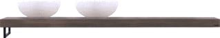 Looox - Wood Solo Wastafelblad wastbld wbs l 200 og rvs