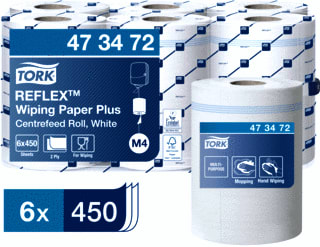 Tork - Papieren doek/rol Rflx Poetsppier Wt M4 Ds6