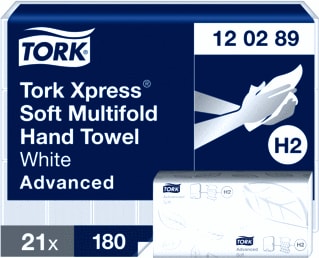 Tork - Papieren doek/rol xpr handdoek wt h2 adv ds