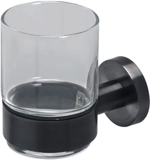 Geesa - Nemox Brushed metal black Glashouder