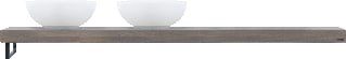 Looox - Wood Solo Wastafelblad wastbld wbs l 140 og rvs